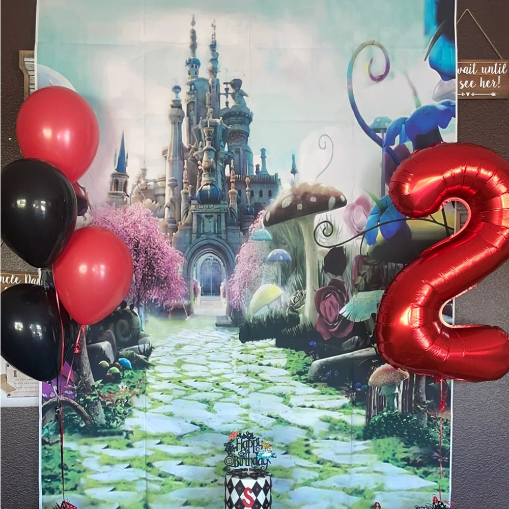 Alice in Wonderland Photo Backdrop